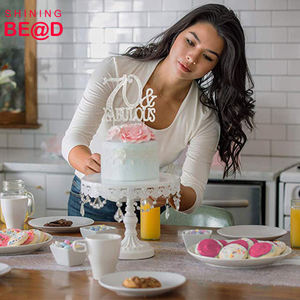 Высокое Качество Свадебный день рождения украшение горный хрусталь торт Топпер - Product Image 6