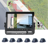Système de caméra panoramique 360° 3D AHD 1080P 10,1 pouces 6 canaux pour camion, système de surveillance DVR pour voiture, camping-car, remorque