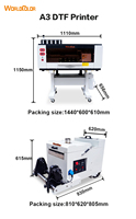 Worldcolor 30cm XP600 murah DTF Printer A3 Tshirt mesin cetak digunakan untuk Tshirts/sepatu/topi