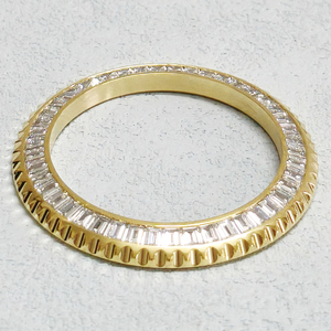 Blingbling Gold - Piezas de Repuesto para Bisel de Reloj con Incrustaciones de Diamantes de Laboratorio, Hechas a Mano con Materiales Reciclados, Ligeras, de Acero Inoxidable, de 40 mm - Product Image 6