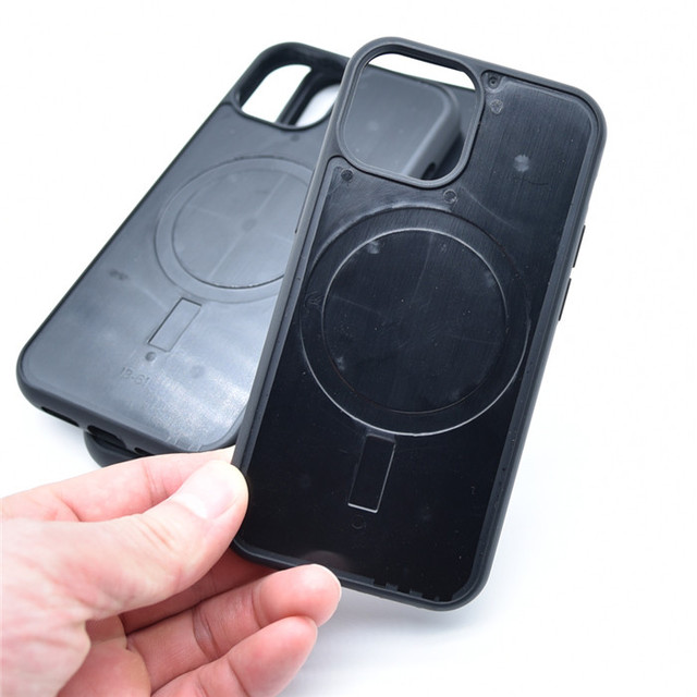 Magnetic Blank Rubber Phone Case for Resin Wood Leather Inlays with Groove for iPhone 13 Mini Pro Max 12 Mini