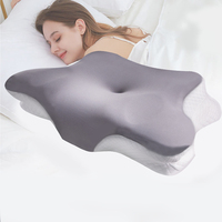 Oreiller de sommeil en mousse à mémoire de forme de papillon Colonne cervicale Taie d'oreiller ergonomique confortable Oreiller de sommeil sur le lit