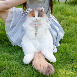 Zaino 3D a Forma di Gatto Calico Kawaii DUPAN, Materiale Morbido in Peluche, Giocattolo Antistress Realistico - Product Image 3