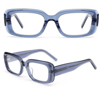 Lunettes de vue unisexes à monture ovale pour hommes et femmes Lunettes populaires unisexes en acétate transparent brillant