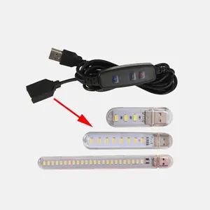 Kabel ekstensi USB 10 tingkat dapat diredupkan, konverter kabel USB ekstensi dengan sakelar ON OFF untuk kipas Mini lampu LED dan lampu