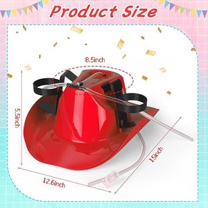 Cappello da Cowboy con Portabevande e Cannuccia per Feste a Tema, Cappello per Succhi e Bibite per Adulti - Product Image 4