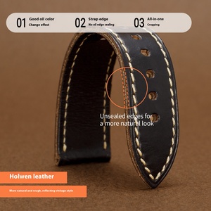 Horweenレザーストラップ10世代手作りレザー対応時計バンドIwatchシリーズ9 8 7 6se用 - Product Image 3