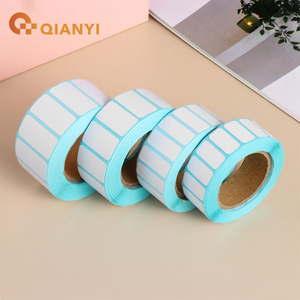 Etiquetas de embalaje impermeables, resistentes al aceite, duraderas, con fuerte adherencia, autoadhesivas, de papel térmico, forma redonda, envío exprés - Product Image 1