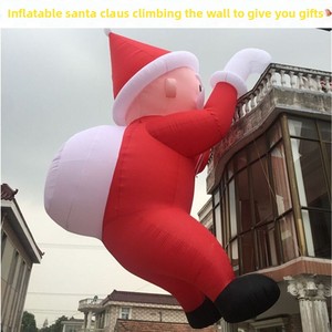 Venta al por mayor <span class=keywords><strong>de</strong></span> fábrica: Modelo inflable <span class=keywords><strong>de</strong></span> Papá Noel <span class=keywords><strong>de</strong></span> tela Oxford para escalar paredes, suministros festivos, modelo <span class=keywords><strong>de</strong></span> aire <span class=keywords><strong>de</strong></span> Papá Noel para coche. - Product Image 1