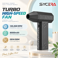 Souffleur d'air rechargeable 130000 tr/min, 8000 mAh, sans fil, dépoussiéreur électrique, ventilateur portable OEM ODM pour le nettoyage des voitures