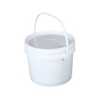 Ember Plastik Mulut Lebar 2L/3L/4L, Wadah Cat, Tutup Tekan, Putih/Hitam, Bulat, Wadah Sampel Tinta Kimia & Makanan