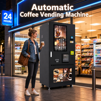 Distributeur automatique de café avec machine à glaçons, écran tactile, café chaud et glacé en libre-service, station autonome, directement de l'usine