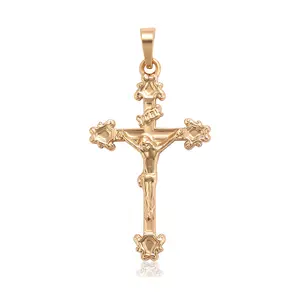 35539 Xuping wholesale fashion gold jewelry tungsten stainless steel cross pendant jewelry without necklace