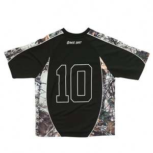 Camiseta de Fútbol Retro para Hombre de Alta Calidad, Estilo Vintage Americano, Cuello Redondo, Poliéster, Impresión Digital - Product Image 3