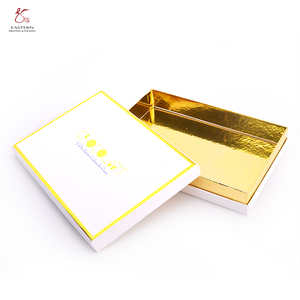 Bao Bì Giấy Sang Trọng Hộp Quà Tặng Rỗng Hộp Cứng Bao Bì Thực Phẩm Cho Kẹo Và Sôcôla Bán Buôn Với Vàng Trim Bảng Xám - Product Image 4