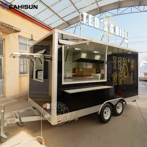 热狗车特许拖车商用咖啡食品车冰淇淋移动小型食品卡车，带全厨房，适用于美国澳大利亚