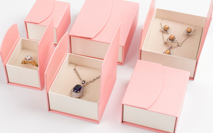 Custom Logo Printed Gift Bracelet Necklace Jewel <strong>Packaging</strong> <strong>Book</strong> Style Jewelry <strong>Set</strong> Boxes pink Flip Top Magnetic Jewelry - Product Image 5