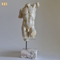 Idéal Arts Offre Spéciale Marbre Le Gaddi Torse Hellénique Statue Pierre Nu Masculin Buste Sculpture