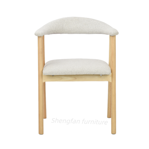 <span class=keywords><strong>Chaise</strong></span> de salle à manger nordique de vente chaude conception peu encombrante cadre en <span class=keywords><strong>bois</strong></span> de caoutchouc pour Restaurant café Banquet utilisation polyvalente - Product Image 6
