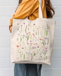 Bolsa de Mano de Lona de Algodón Orgánico con Asas y Logotipo Personalizado Impreso en Varios Colores - Product Image 3