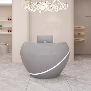 <span class=keywords><strong>Petit</strong></span> comptoir avant <span class=keywords><strong>de</strong></span> luxe rond personnalisé réception pour centre sportif réception au <span class=keywords><strong>design</strong></span> moderne et incurvé pour <span class=keywords><strong>salon</strong></span> <span class=keywords><strong>de</strong></span> beauté - Product Image 3