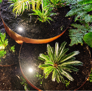 Bordure de jardin en acier Corten effet rouillé, style Art Déco, pour arbres, taille personnalisable, pour aménagement paysager, jardinières surélevées et bacs à arbres - Product Image 4