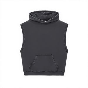 Sudadera sin Mangas Extra Grande para Hombre, Estilo Vintage, Lavada, 350g, 100% Algodón, Lisa - Product Image 4