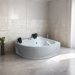 HS-B231 bak mandi akrilik putih Belanda 2 orang orang, bak mandi pusaran air dengan fungsi pijat, keran penguras termasuk untuk rumah, Hotel - Product Image 5