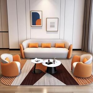 Conjunto de Sofás de Recepción de Lujo, Como se Conoce, para Hoteles y Oficinas, Estructura de Armazón Resistente, Silla Individual con Mesa - Product Image 2