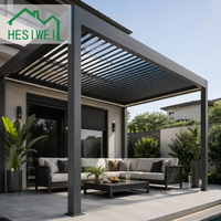 Auvent électrique intelligent à cadre en aluminium pour villa, jardin et usage domestique, protection solaire, imperméable, écologique, taille personnalisée