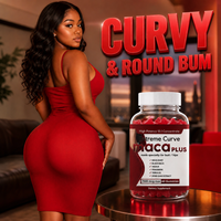 Gummies de Maca Noire à Marque Blanche pour Courbes Extrêmes et Rehaussement des Fesses – Complément Végétalien à Base de Plantes pour Femmes