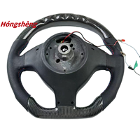 Volant de direction sport en fibre de carbone LED personnalisé pour BMW E46 E39 E53 M3 330ci 325i Style D