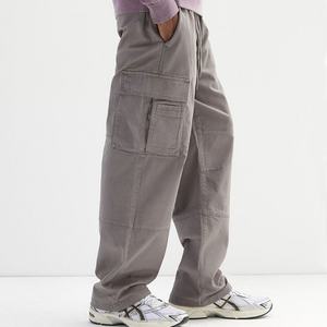 Pantalones Cargo Casuales de Algodón para Hombre, Estilo Moderno, Cintura Media, Tejido Worsted de Peso Medio, Corte Holgado, Pierna Ancha, Múltiples Bolsillos - Product Image 6