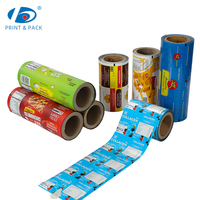 Op maat gedrukte meerlaagse snackrolfolie voor automatische voedselverpakkingsmachines, chocolade, ijs en snoep