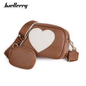 Baellerry Mini Phone Bag Brown Heart Pattern Crossbody Bag For Women Everyday Use - Product Image 5