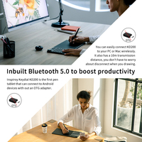 Huion Artist KD200 dengan Pengontrol Dial Keyboard Nirkabel Tablet Pena Grafis Gambar Digital