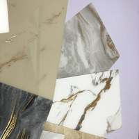 Panneau en PMMA stratifié acrylique écologique Golden Marble, résistant aux rayures, anti-huile, anti-humidité, garantie 5 ans, cloison
