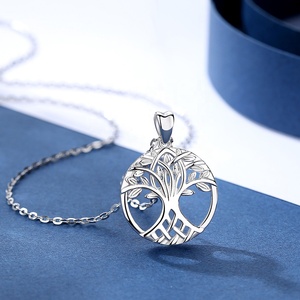 Isunni Árbol de la vida de la serie 925 de plata de ley chapados en rodio colgantes de cadena para los hombres y las mujeres - Product Image 5