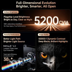 Projecteur laser triple couleur 4K JMGO N5S Ultra, 6000 lumens CVIA, MALC 2.0, projecteur intelligent pour cinéma maison - Product Image 4