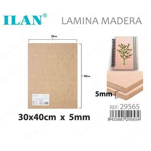 Pannello MDF Ilan 30x40cm 5mm per uso artigianale e industriale - Product Image 1