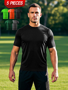Camisetas Deportivas para Hombre - Camisetas de Secado Rápido que Absorben la Humedad, Camisetas de Manga Corta para Gimnasio, Correr, Deportes Atléticos F00 - Product Image 3