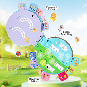 Trẻ em giáo dục sớm Câu Đố chữ yên tĩnh 26 chữ cái tiếng Anh Truy Tìm từ nhận thức Thẻ yên tĩnh cuốn sách Thư nhận thức - Product Image 5