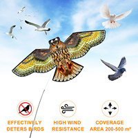 Cerf-volant répulsif réaliste Aigle-Faucon à énergie éolienne pour la protection des vergers, fermes, jardins et cultures - Vente en gros