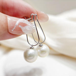 WENCHI 10996 DIY อุปกรณ์ตกแต่งมุก ต่างหูเงินแท้ S925 ถาดเปล่าสำหรับใส่เครื่องประดับสีทองและสีเงิน ขนาด 9-15 มม. รูปทรงกลม - Product Image 4