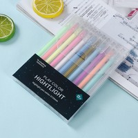 Stylos surligneurs en boîte, 12 couleurs, colorés, pour le graffiti, pointe neutre 05 mm, dessin, grande capacité, livraison gratuite