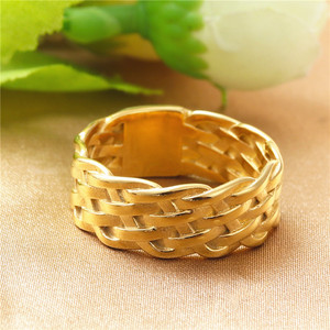 European American Style <b>Titanium</b> Steel Braided <b>Ring</b> Men's Punk Jewelry Gift 240119 - Product Image 3