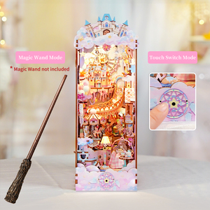 Bộ đồ chơi nhà búp bê phép thuật Tonecheer Sweet Dream Magic Wand Mode Book Nook Kit phát sáng, câu chuyện cổ tích ngọt ngào dành cho bé gái, tự làm gối tự lắp ráp TQ145 - Product Image 3