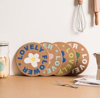 Sous-verre en bois personnalisé avec logo gravé, résistant à la chaleur, imperméable, fait main, protection de table, décoration de bar à domicile, cadeau créatif