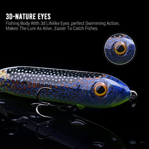 Premium 75mm 95mm 125mm 3 tamaños flotante Minnow lápiz señuelo ofertas al por mayor para pesca en el agua superior - Product Image 4