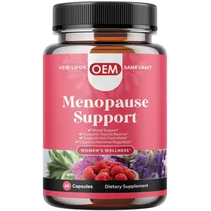 Suplemento de cuidado de la salud Oem, cápsula de hormona de la menopausia para mujeres, alivia la ansiedad, soporte para el estado de ánimo, Cohosh negro, gomitas de bienestar para mujeres